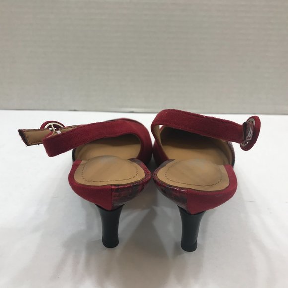 J.Renee’ Snake Print & Suede Fabric Low Pointy Sling Back - Picture 6 of 7